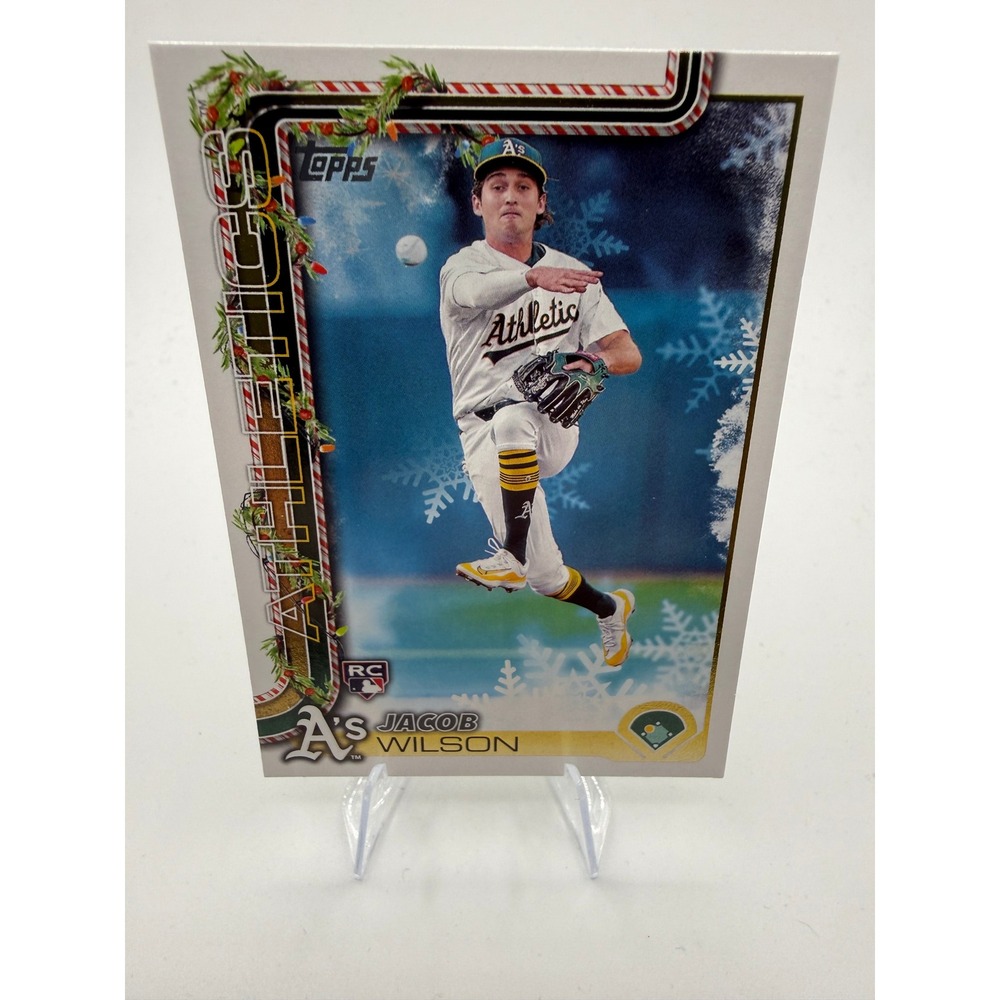 2025 Topps Holiday Jacob Wilson RC Rookie Card H4 Oakland Athletics Baseball